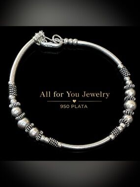 950 Sterling Silver Handmade Bracelet ~ 7” Bali Style